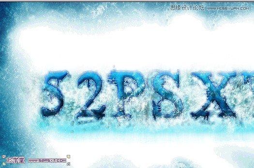 Photoshop設計冰凍效果的藍色字體教程,三聯