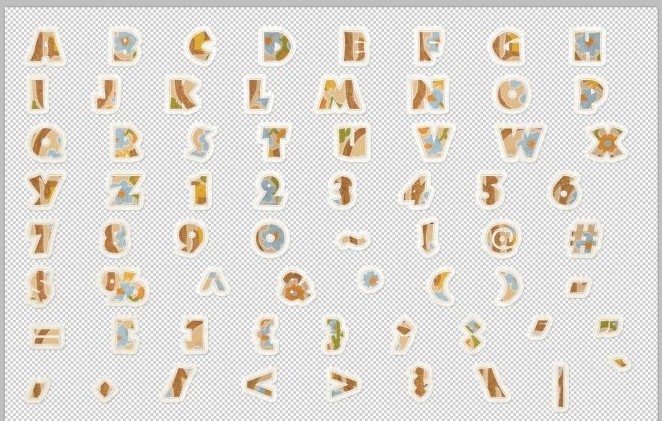 【PS教程】如何在Photoshop中制作剪布風格的字體