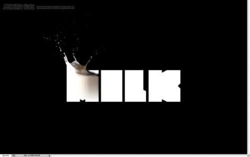 AI與Photoshop合作字體特效：飛濺的牛奶字_三聯