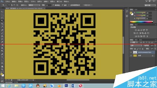 photoshop怎麼給二維碼換顏色？