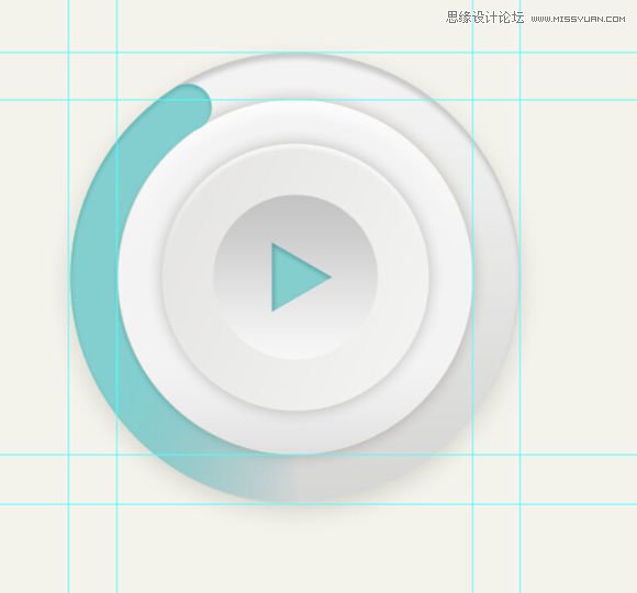 Photoshop繪制時尚質感的圓形播放器UI圖標教程
