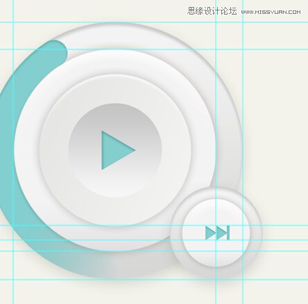Photoshop繪制時尚質感的圓形播放器UI圖標教程