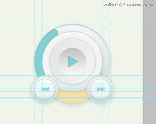 Photoshop繪制時尚質感的圓形播放器UI圖標教程