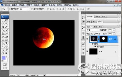 ps怎麼制作月全食紅月亮奇觀 photoshop制作紅月亮教程12