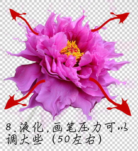 Photoshop設計動感飛濺效果的藝術花朵,PS教程,素材中國