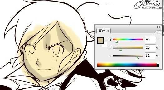 PS教程：Photoshop利用HSB滑條上色示例