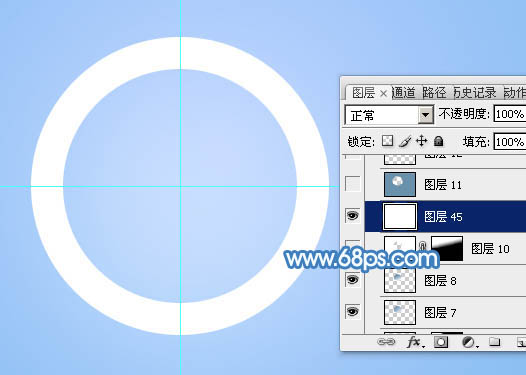 制作可愛藍色放大鏡圖片的PS教程