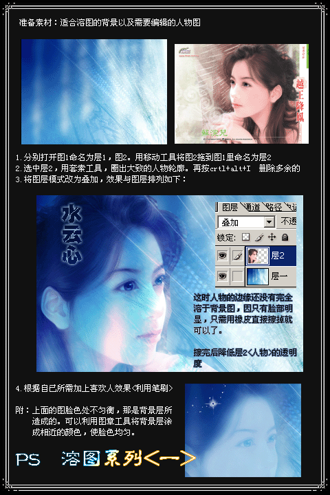 Photoshop制作漂亮絢麗的融圖效果圖  三聯