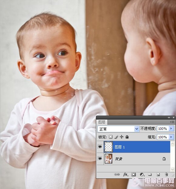 photoshop制作出寶寶放電效果 電腦百事網