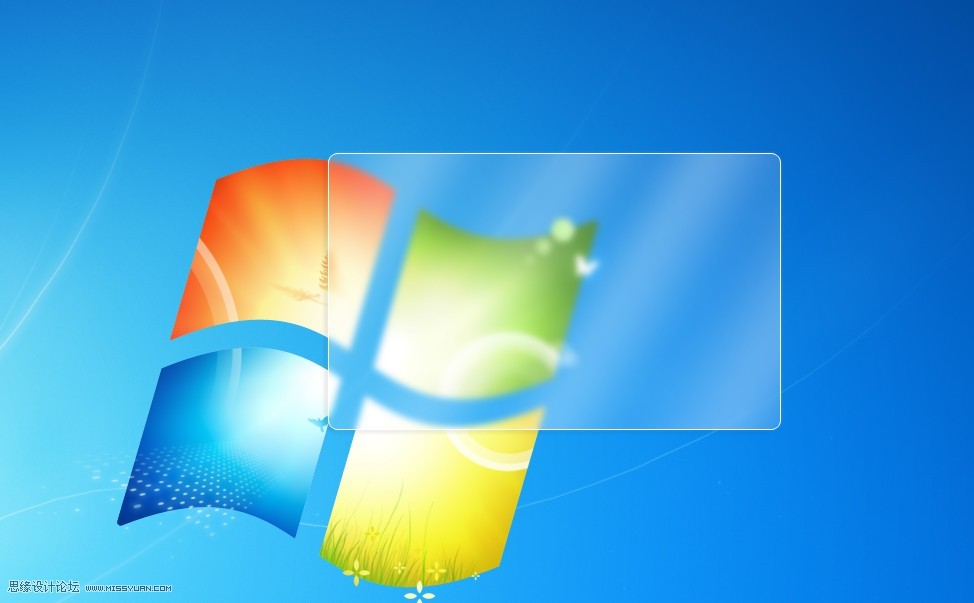 ps制作win7透明玻璃效果 三聯