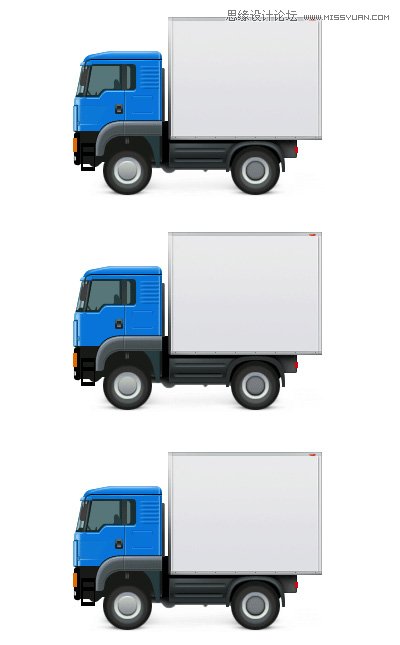 Photoshop繪制矢量風格的小貨車圖標,PS教程,素材中國 sccnn.com