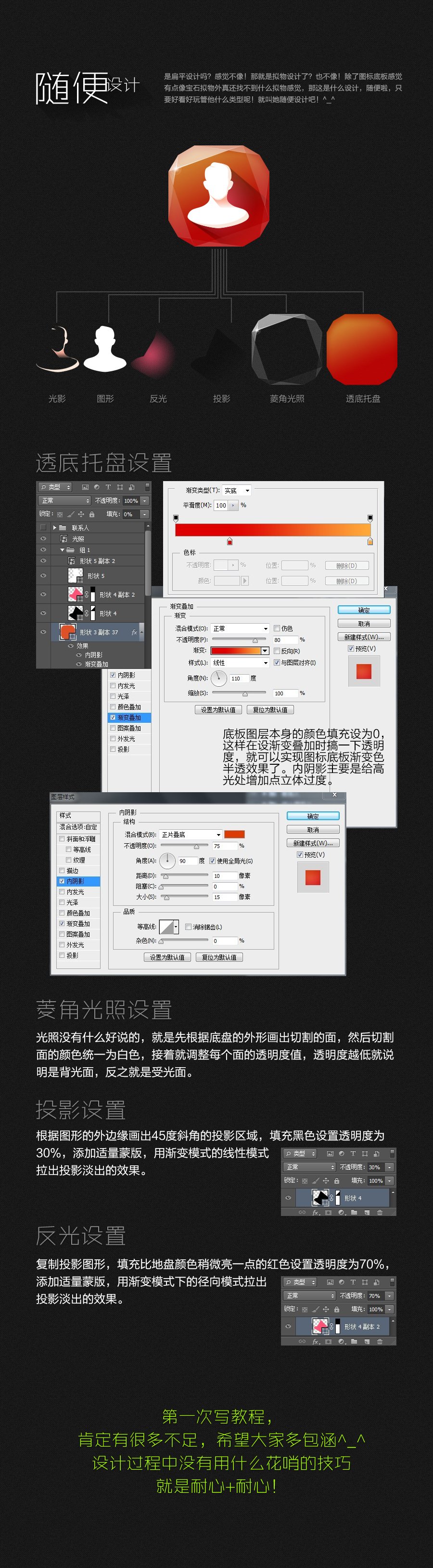 Ps中創建稜切面圖標設計 三聯