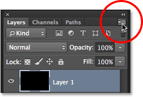 The Layers panel menu icon. Image © 2013 Photoshop Essentials.com