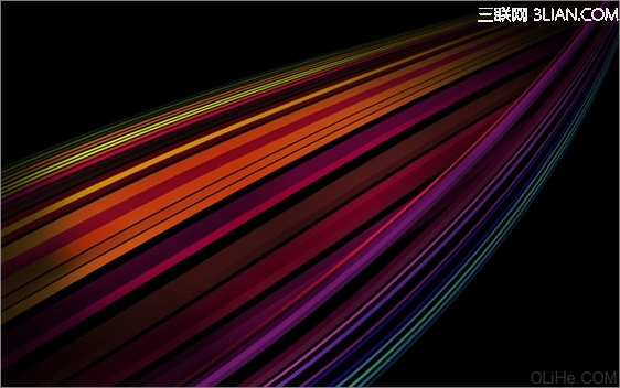 Photoshop打造絢麗抽象的彩虹飄帶效果