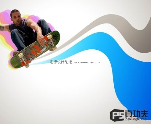 Photoshop制作一幅歐美的滑板海報,PS教程,思緣教程網
