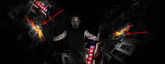 3 fire paste 550x215 Create Unleash the Dark Power Surreal Scene in Photoshop