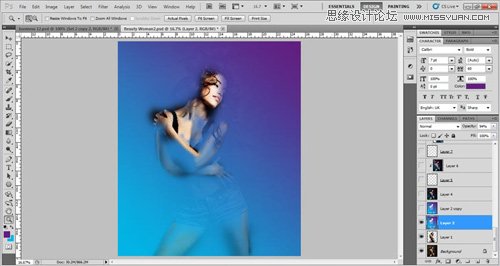 Photoshop設計絢麗光效裝飾的美女海報,PS教程,思緣教程網