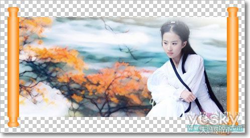 Photoshop制作逼真卷軸展開動畫_天極設計在線整理