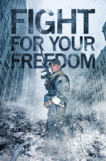 在Photoshop中制作超酷的軍事題材海報 三聯