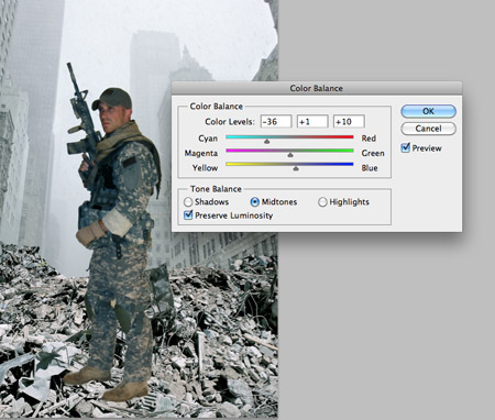 faeac4e1eef307c2ab7b0a3821e6c6673 在Photoshop中制作超酷的軍事題材海報
