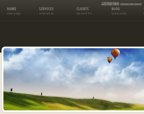 Photoshop創建歐美商務網頁模板-三聯PS教程