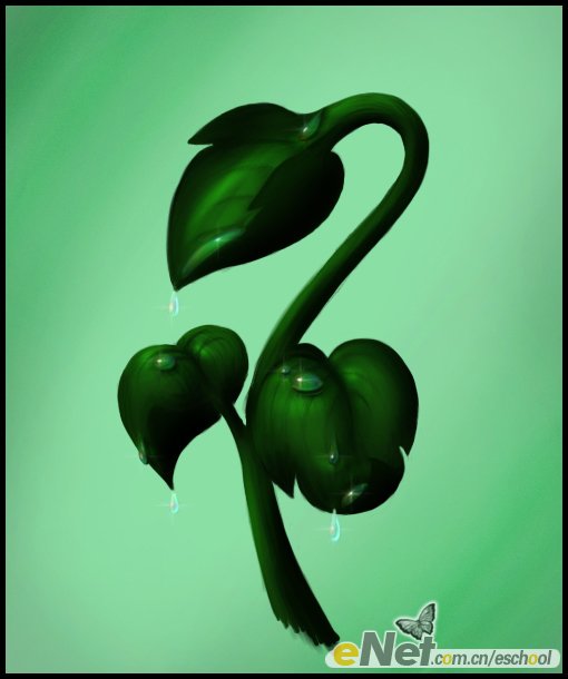 Photoshop繪制青翠欲滴的綠色植物 三聯