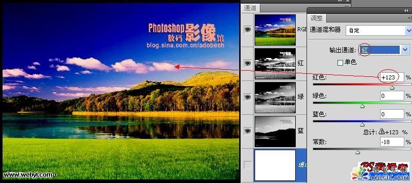 Photoshop通道混和器的應用技巧