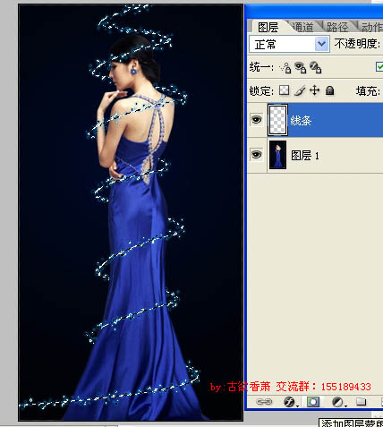 Photoshop制作光束環繞美女轉動的GIF動畫