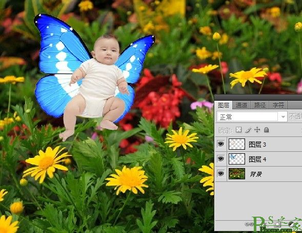 用Photoshop制作寶寶飛翔動態圖教程圖-2