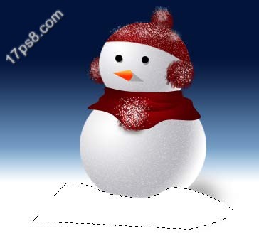 ps設計實例-打造可愛雪人