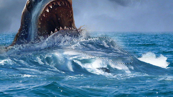 PS制作大白鲨電影海報 三聯網 圖片合成教程