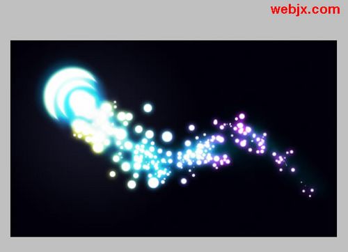 PhotoShop制作漂亮的彩色粒子特效教程 三聯
