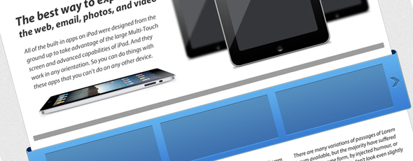 PS設計一個蘋果iPad產品的網頁制作教程 三聯