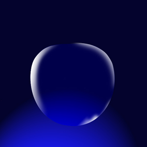 Photoshop設計出藍色精質立體水晶蘋果教程
