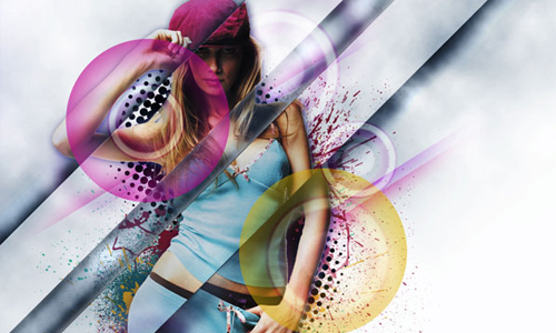 Design a Stylish Poster mixed with displacement effect in Photoshop CS5