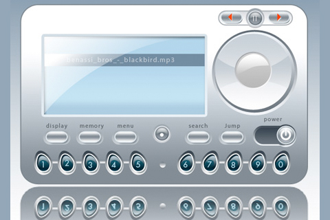 MP3 Player Interface Design photoshop tutorial