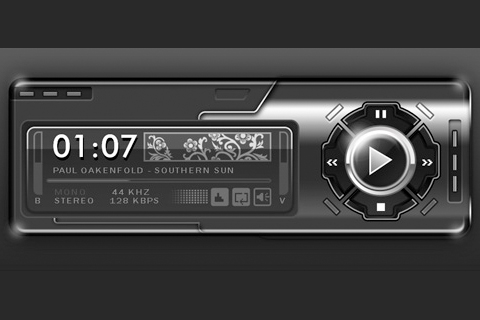 Designing a Black Audio Player Interface