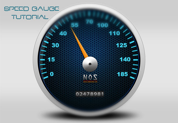 NOS Speed Gauge Photoshop Tutorial