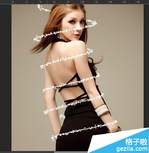 PHOTOSHOP制作動畫-萦繞美女身邊的光線