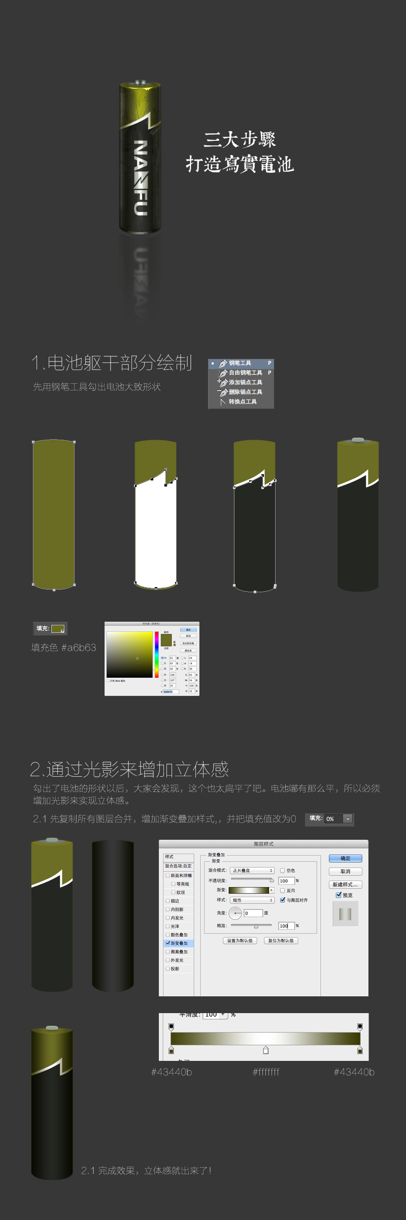 PS 大步驟打造寫實電池鼠繪 三聯