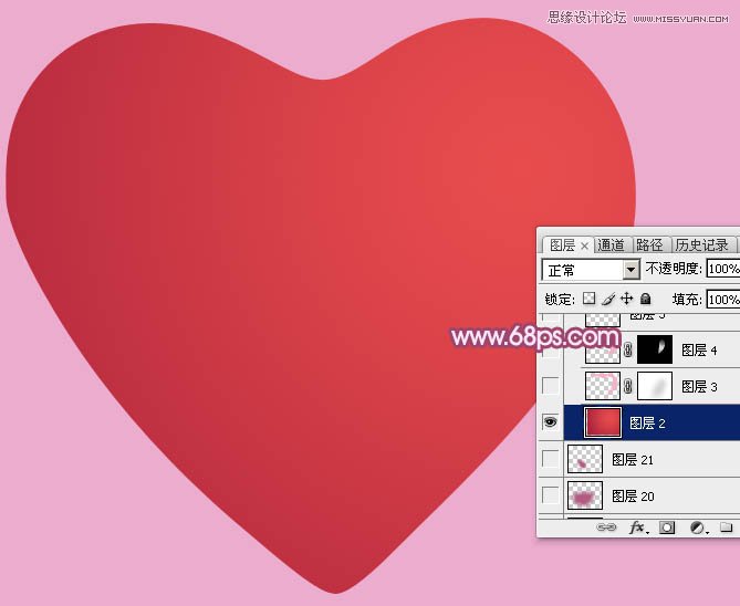 Photoshop繪制立體風格的紅心教程,PS教程,素材中國