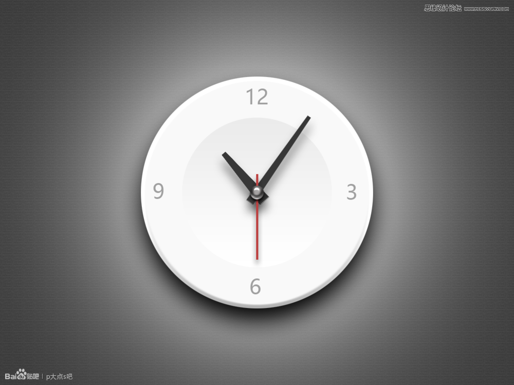 Photoshop繪制盤子形狀的鐘表效果 三聯
