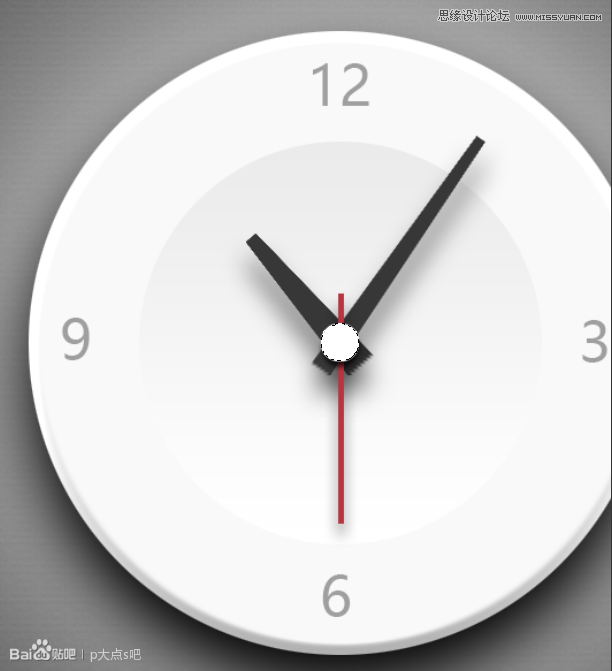 Photoshop繪制盤子形狀的鐘表效果,PS教程,思緣教程網