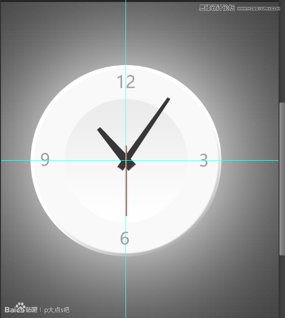 Photoshop繪制盤子形狀的鐘表效果,PS教程,思緣教程網