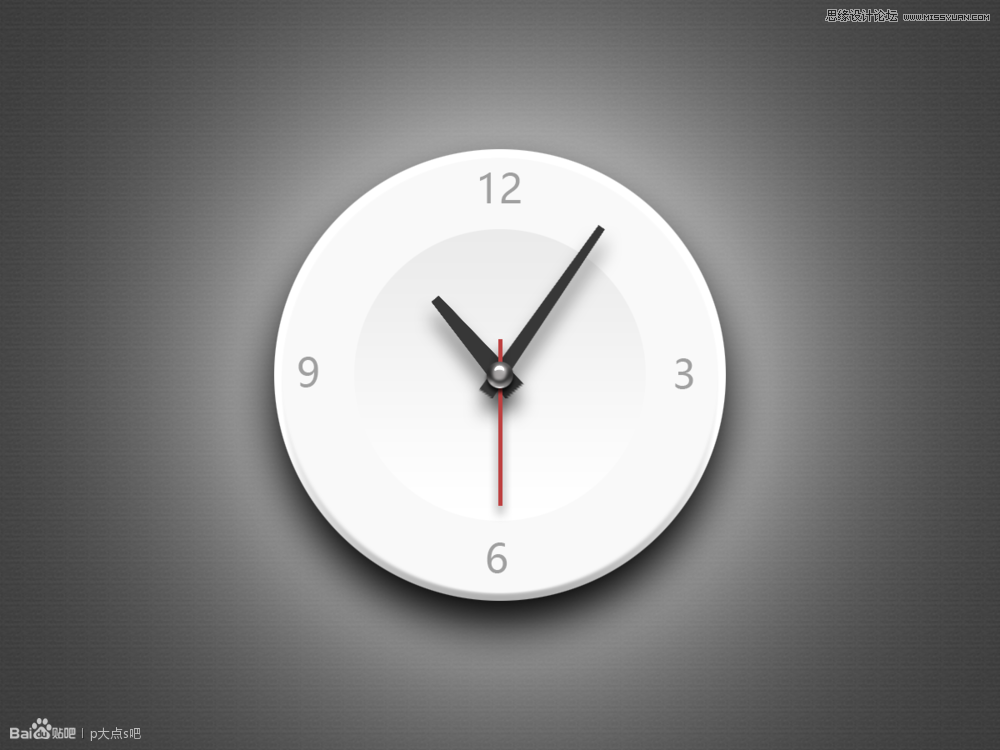Photoshop繪制盤子形狀的鐘表效果,PS教程,思緣教程網