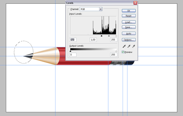 Photoshop教程：繪制一個超級閃亮的鉛筆圖標