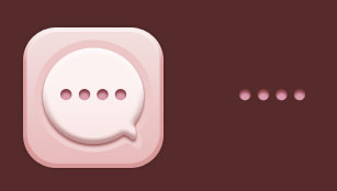 短信icon圖標四個小圓圈圖層樣式