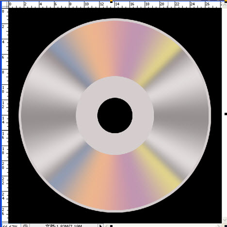 ps如何制作光碟進行漸變色填充