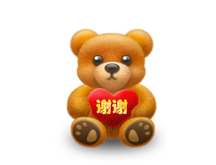 Photoshop繪制可愛的小熊玩具  三聯