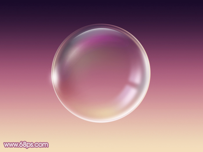 Photoshop繪制漂亮的紫色氣泡技巧 三聯教程